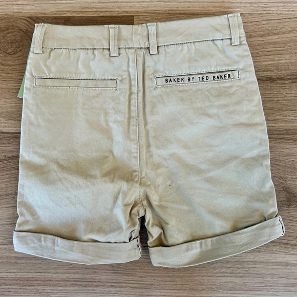 Baker By Ted Baker Khaki Dress Shorts With Adjustable Waist Boys Size 9 Years - Picture 5 of 8